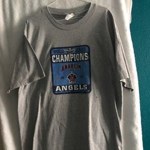 Lee 2002 angels World Series champions t shirt